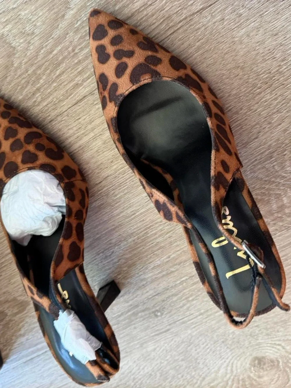 Lulu's Leopard Print Slingback Kitten Heels - Brown Black